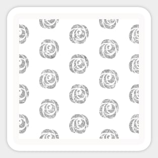 Silver Pattern Neck Gaiter Roses Silver Neck Gator Sticker